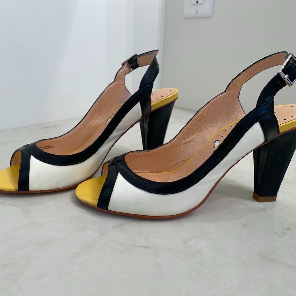 Womans, Portia brand,  9 Medium, sling back, open toe, high heel, shoes